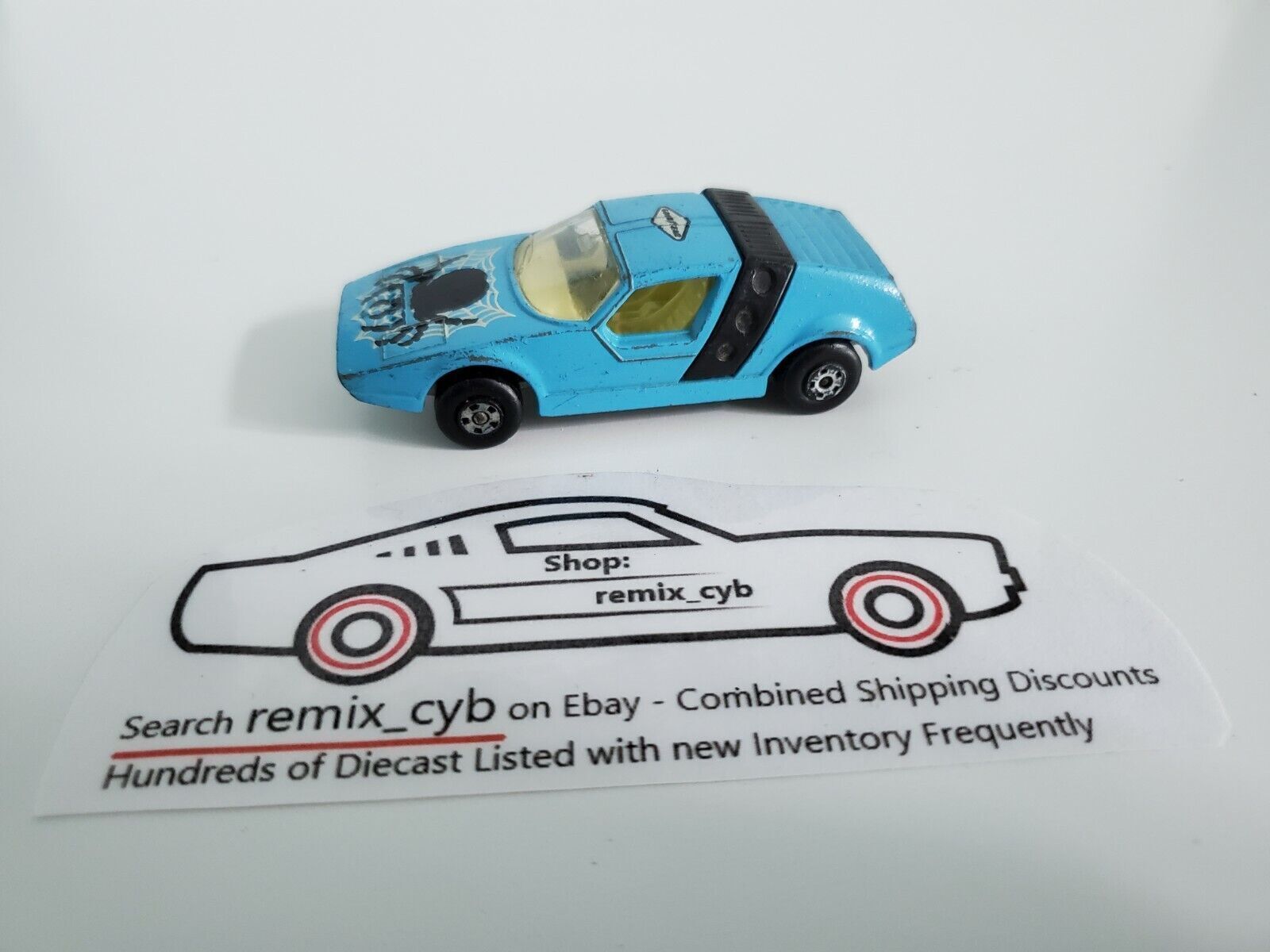 Matchbox Superfast Roman Numeral No. VIII “Black Widow” Clear Windows